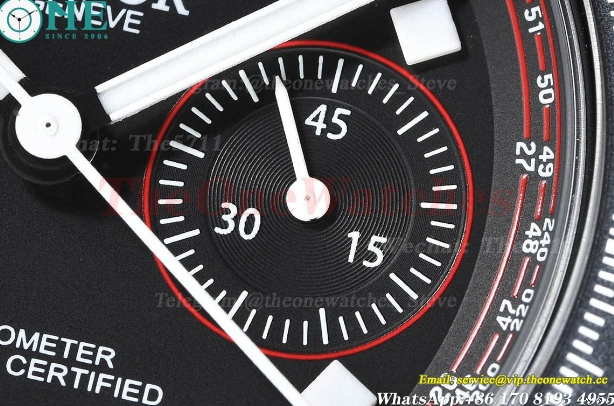 M+F Pelagos TI Chrono Black FXD NY Car A7750 43mm Dial 0119